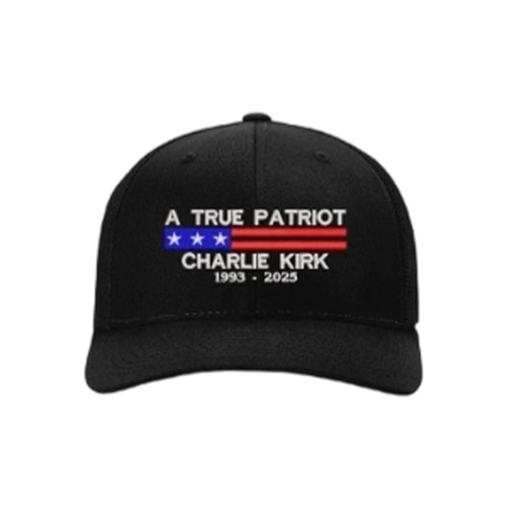 True Patriot Embroidered USA Flag Black Trucker Hat