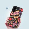 Butterfly Flower Phone Case For Samsung Galaxy A56 A17 A26 A16 A36 A55 A54 A53 A15 S24 S25 FE S25 S22 S23 Ultra Plus Lanyard Soft Cover