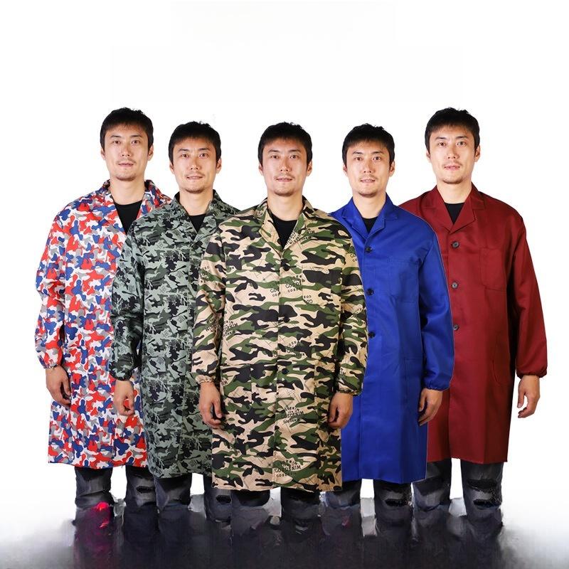Camouflage Long Sleeve Lab Coat Unisex Work Uniform Advertising Printed Youth Factory Workshop Protective Outerwear Cotton Po...