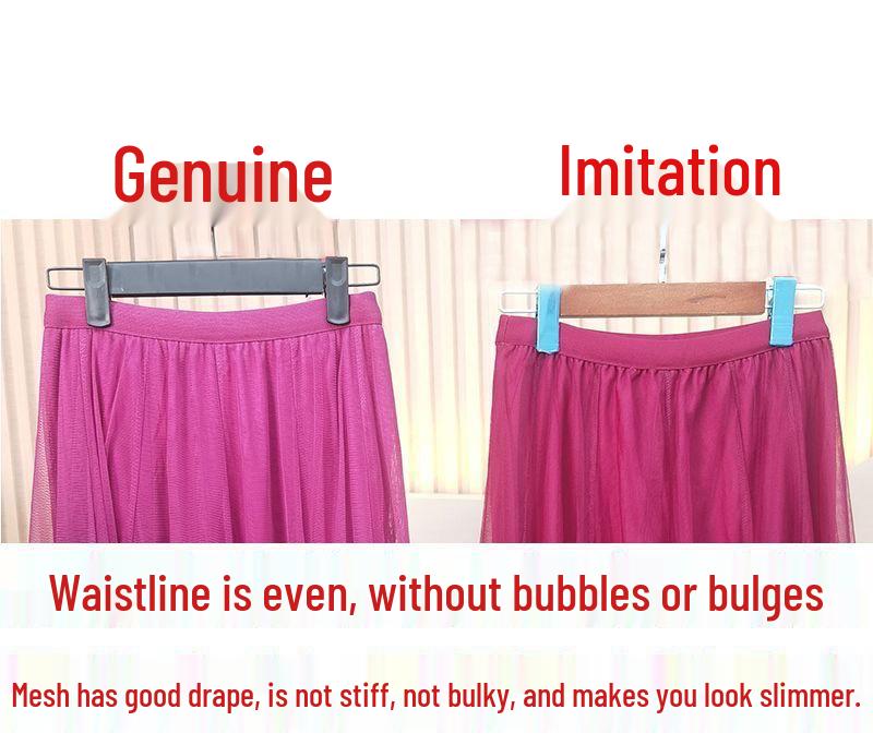 Damen Lila Mesh Midi Rock mit hoher Taille - 720° Schwung A-Linien Tüllrock für Square Dance und Fotoshootings