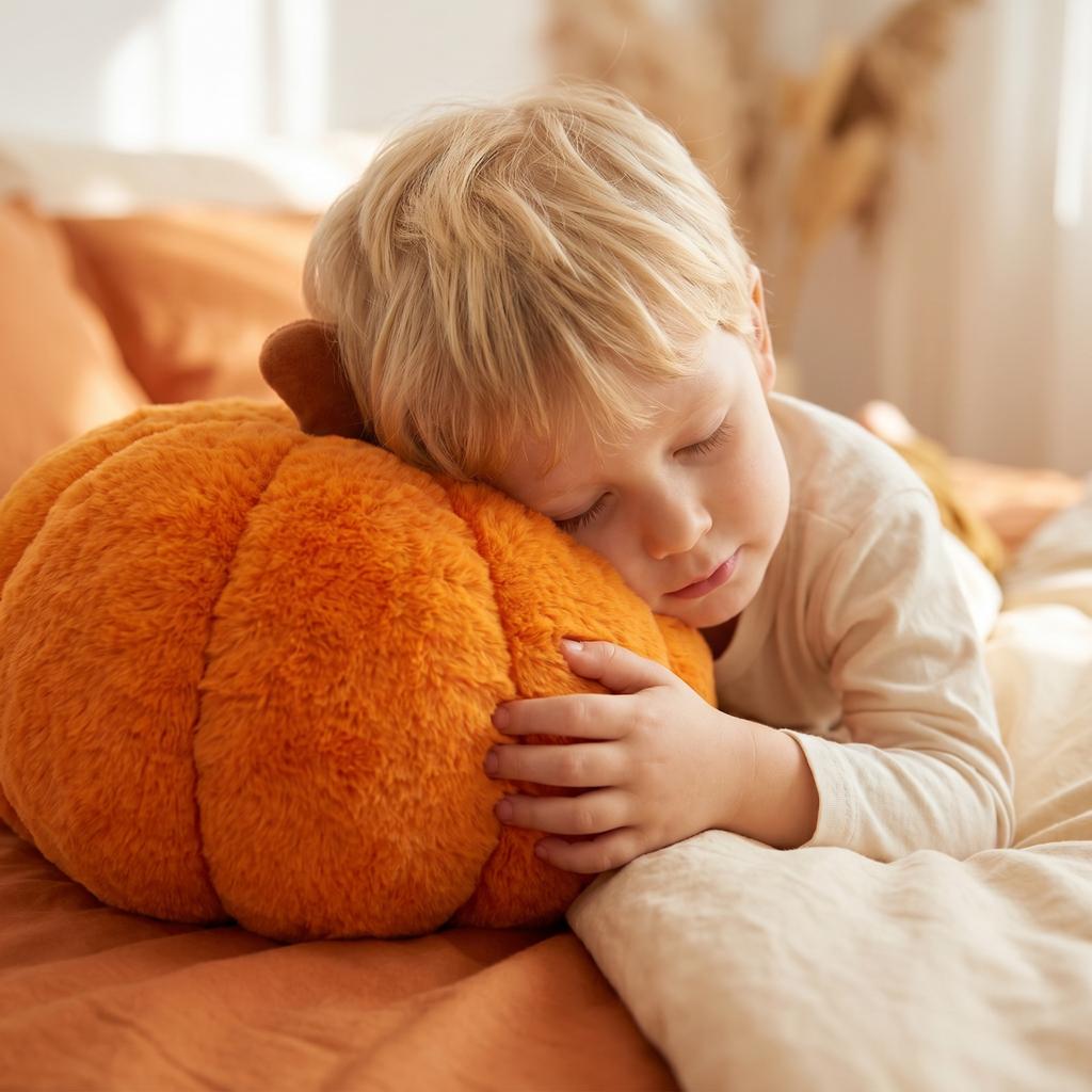 Halloween Plush Pumpkin Doll Soft Stuffed Toy Large Face Pumpkin Decoration Halloween Gift Plush Toy for Party Home Decoration