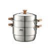 ASD 304 Stainless Steel 3-Layer Steamer Pot