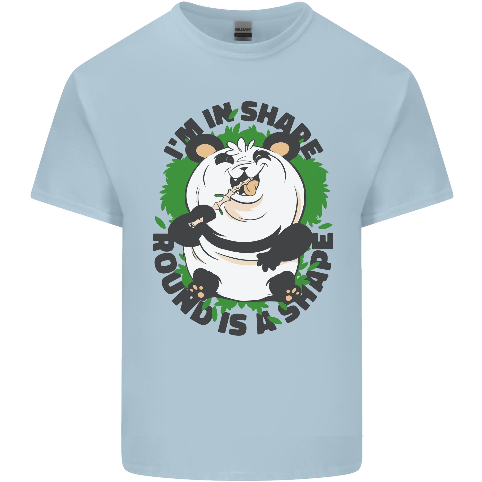 Panda Bear Funny Overweight Fat Humour Unisexs Light Cotton TShirt S