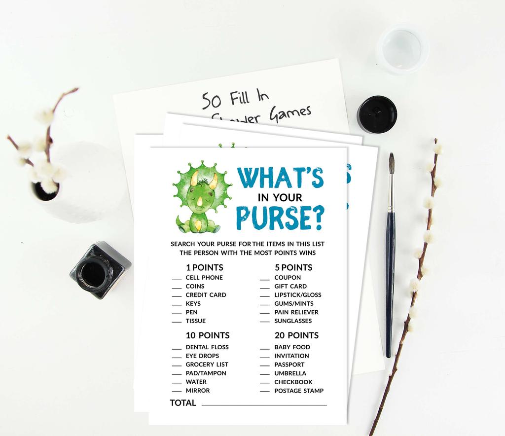 Inkdotpot Baby Shower Game Set Of 50 BabyA AlphabetA ABCA Game Dinosaur Jungle Animals Party