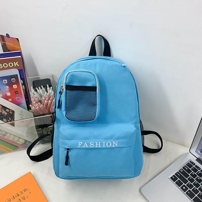 Modern Korean Style Kids Canvas Backpack Lightweight Large Capacity For School Age 3 To 6 Years