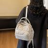 Women Quilted Sling Backpack Convertible Shoulder Bag Crossbody Purse with Handles Handbag for Travel Work Daily Errands