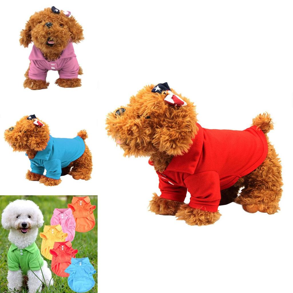 Stilvolles Haustier Hund Polohemd Top Sommer Lebhafte Farben Für Hunde Und Katzen Bekleidung T-Shirt