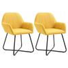 Day and Night - Day and Night Dining Chairs 2 Units Yellow Fabric