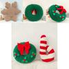 Adorable Cartoon Plush Christmas Snow House Wreath Snowflake Cushion Toy Gift