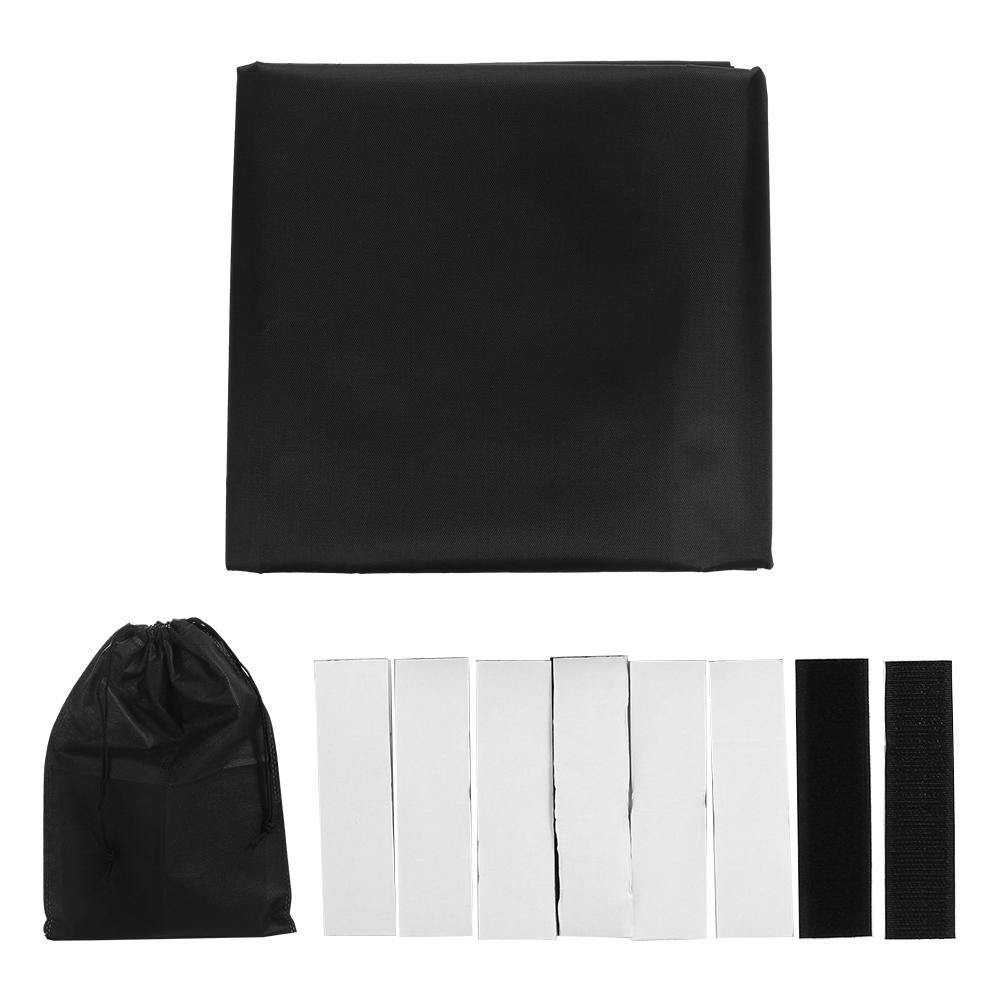 Чорна штора-блекаут Без свердління Термоізольована штора-затінювач Клейка портативна наліпка Штори для вітальні