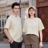 Unisex Summer Breathable Round Neck Solid Color Short Sleeve T-Shirt