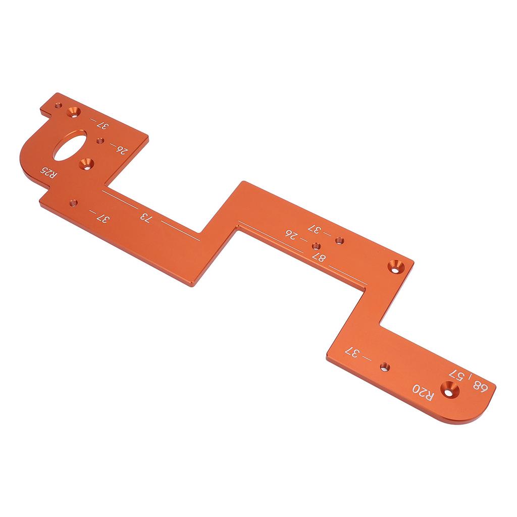 Schrankgriff Nutfrässchablone 3 Größen 6MM Dicke Aluminiumlegierung R20 R25 Doppelter Bogenwinkel U-Form