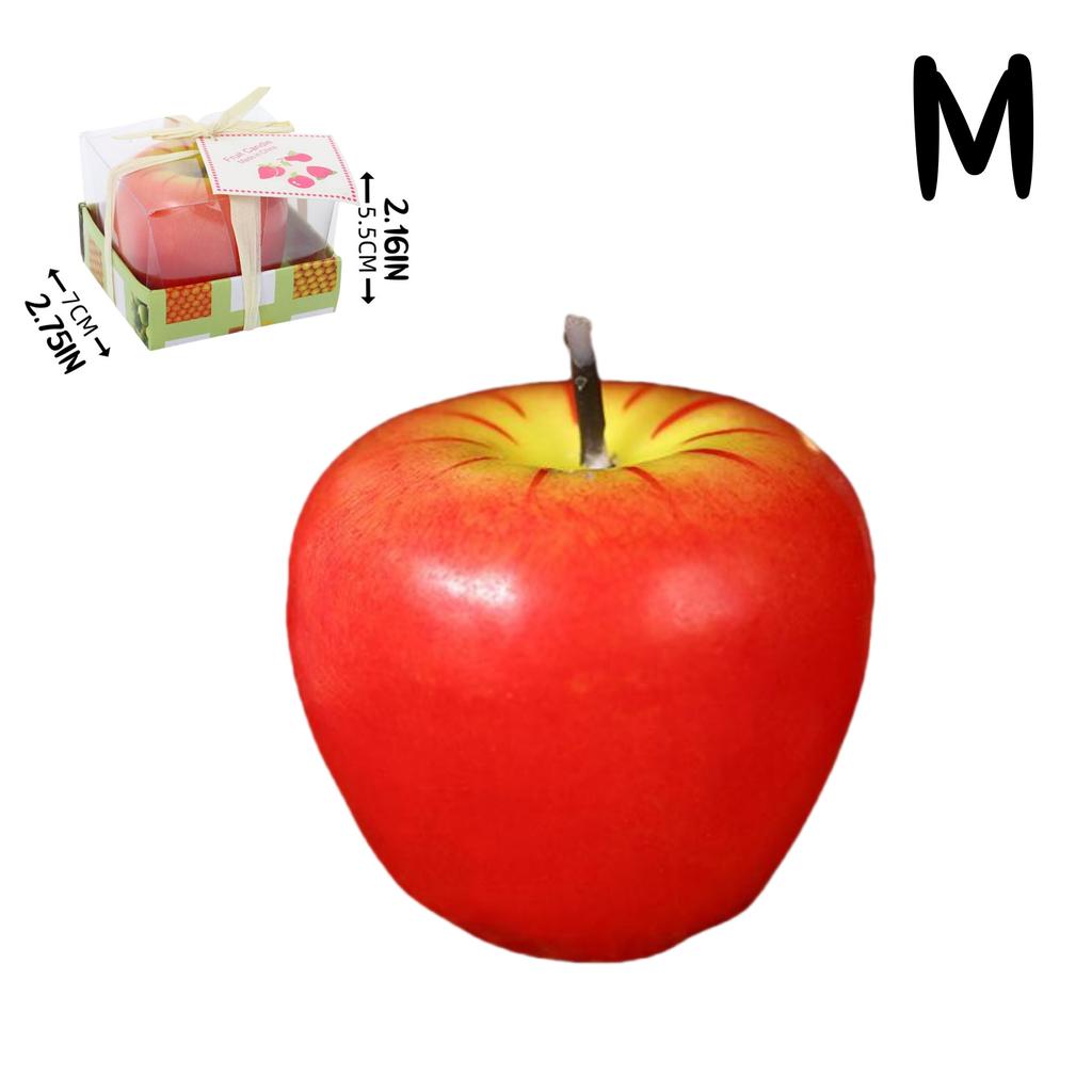 1/12pcs Apple Shaped Scented Candles Long-Lasting Smokeless Fragrance Candle Set for Christmas New Year Decor Aromatherapy Gift