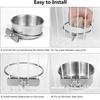 Stainless Steel Parrot Feeding Cups Bird Feeder Bowls Removable Food Water Dish with Clamp Easy to Install for Cage