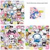 100pcs Sanrio Kuromi Melody Waterproof Reusable Sticker Luggage Decor