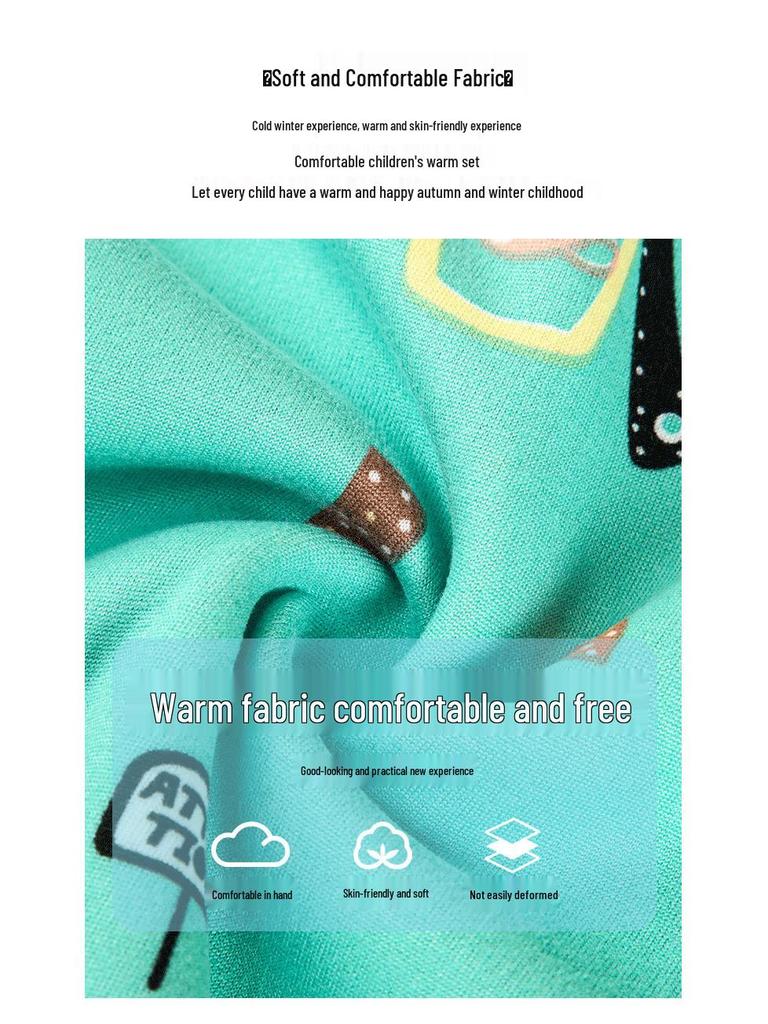 Warmer Winter-Unterwäsche-Set für Kinder mit Fleece-Futter: Herbstliche Thermoschicht & Homewear für Mädchen und Jungen