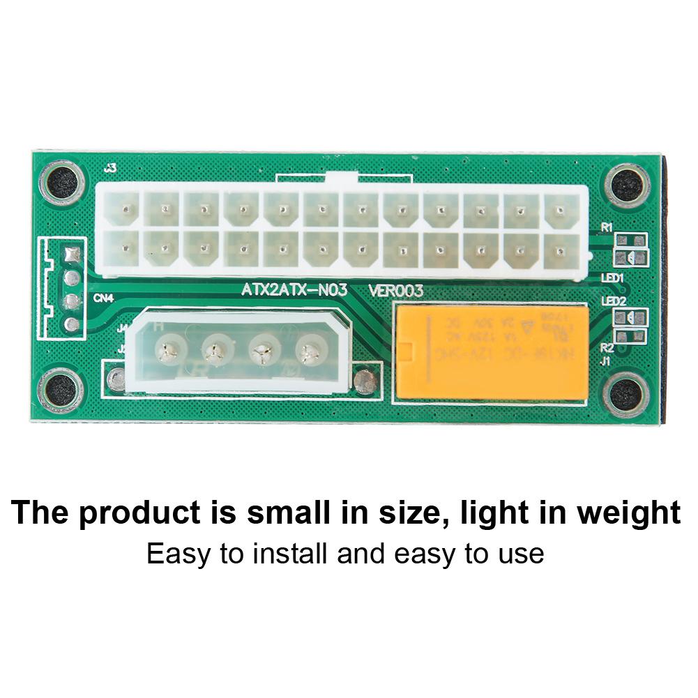24Pin Dual Power Supply Synchronous Starter Module Cable Wire Extender Board Mining 4PIN
