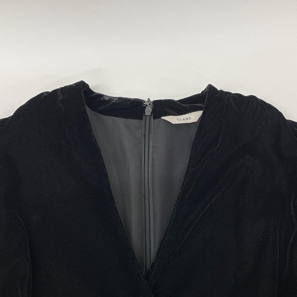 CLANE 17112-5232 BLACK VELOR BALLOON MINI ONE PIECE Dress 1 blackUsed