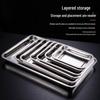 DM 304 Stainless Steel Rectangular Food Tray