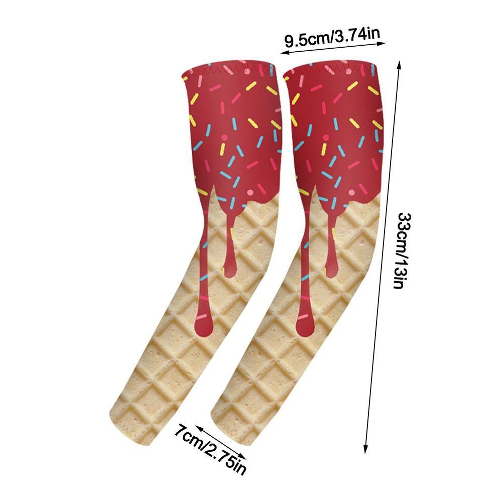 Ice Cream Arm Sleeves Cooling Sun Protection Sleeves NEW Protective Sleeves  Sports