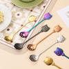 Creative Cat Stainless Steel Coffee Spoon Cute Paw Stirring Spoon Cake Ice Cream Hollow Dessert Spoon Gift