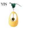 Automatic Swinging Cat Toy Interactive with Feathers And Catnip Ball, Self-Rotating Teasing Durable Teaser Wand Stick, Stable Play Teeth Grinding