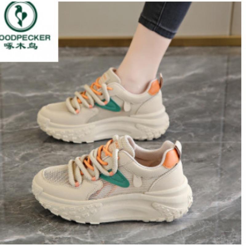 Winter Velvet Little White Shoes, New Female Students Thick-soled Heightening Sports Board Shoes