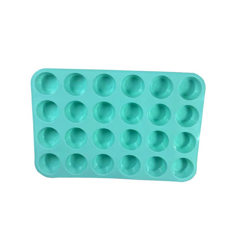 Silicone Cake Mold 24 Hole Baking Pan With Nonstick Surface For Diy Pastry Making