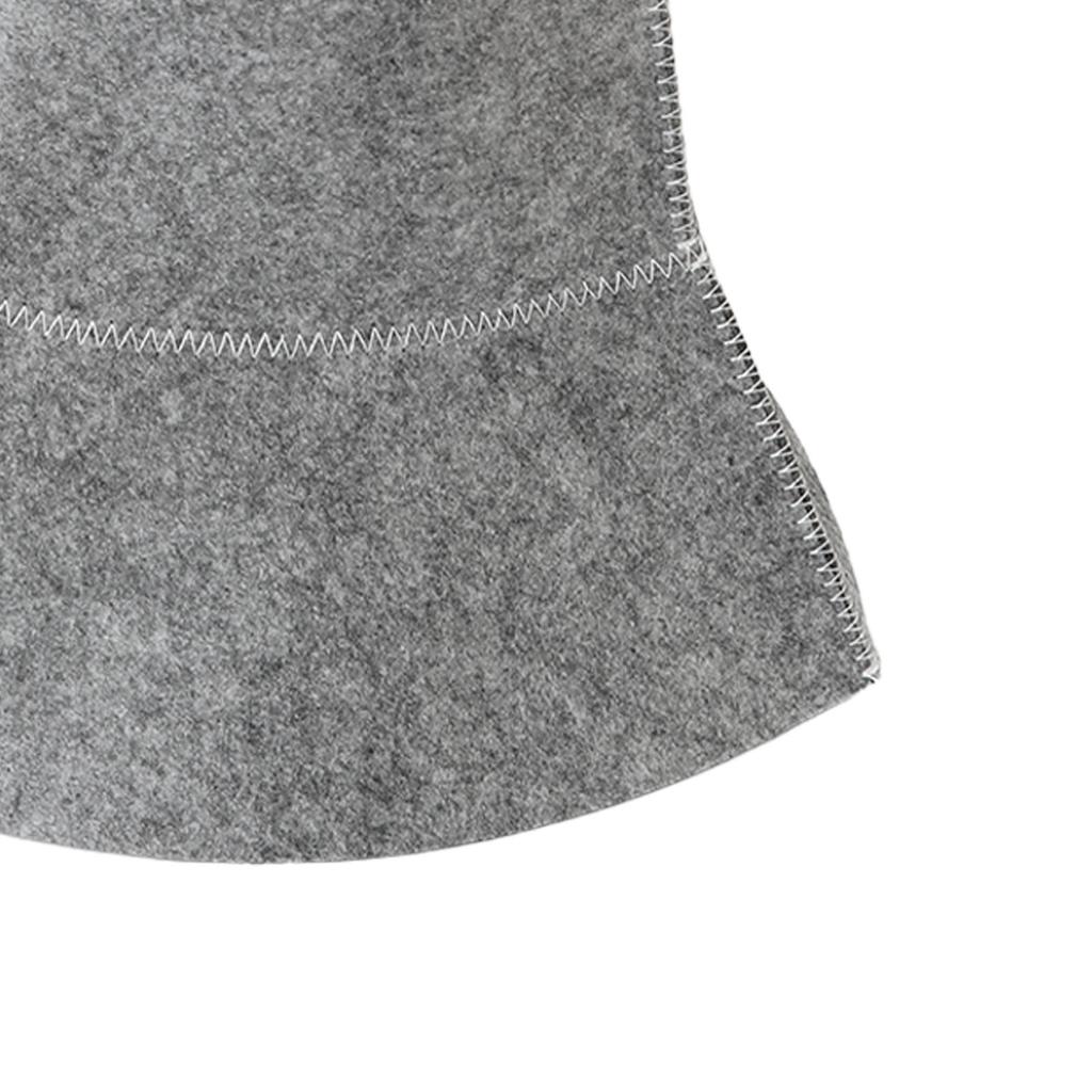 Sauna Felt Hat Head Protection Water Absorption Sauna Bath Hat Vaporarium Hat for Men and Women White and Grey