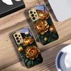 Prosperous Golden Peony For Samsung A 01 52S A04 A05S A10 A12 A13 22 23 24 36 42 M02 Note 10 20Ultra 8 9 Golden glass phone case