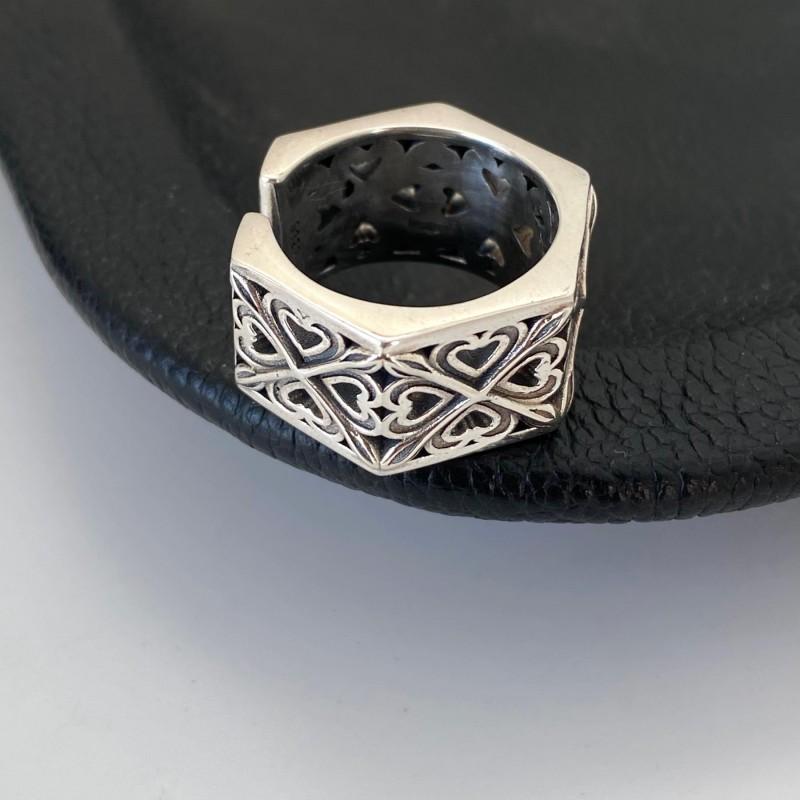 Adjustable Vintage Copper Ring With Intricate Motif Retro Bohemian Statement Jewelry Men Women