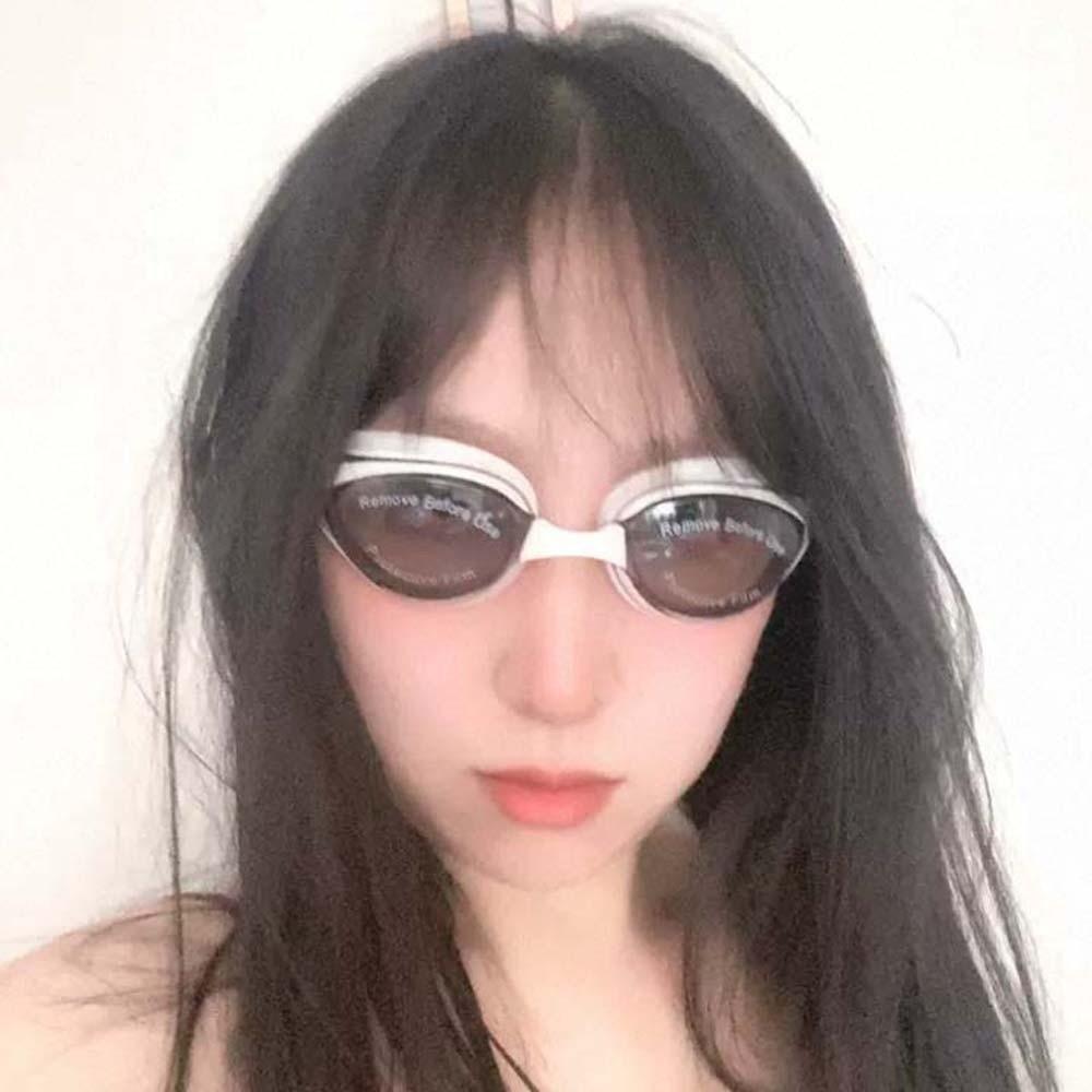 TPU Big Frame Swimming Goggles Waterproof Anti-fog Swim Eyewear Contrast Color Swim Glasses  Pool