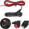 Car Cigarette Lighter Socket Plug Connector 1 Meter Cable 12V 24V Car Charger On Off Switch Universal for Car Light