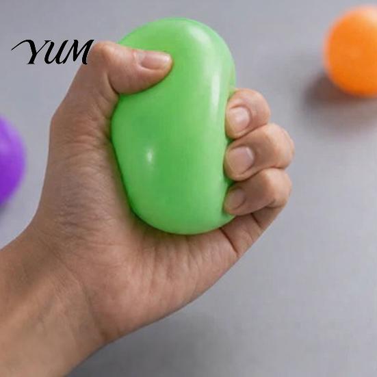 Luminous Decompression Toys Glow Sticky Ball Set, LED Light Up Toy for Kids Night Play, Soft Holiday Stocking Stuffers Girls Safe Throwing Catch Game,