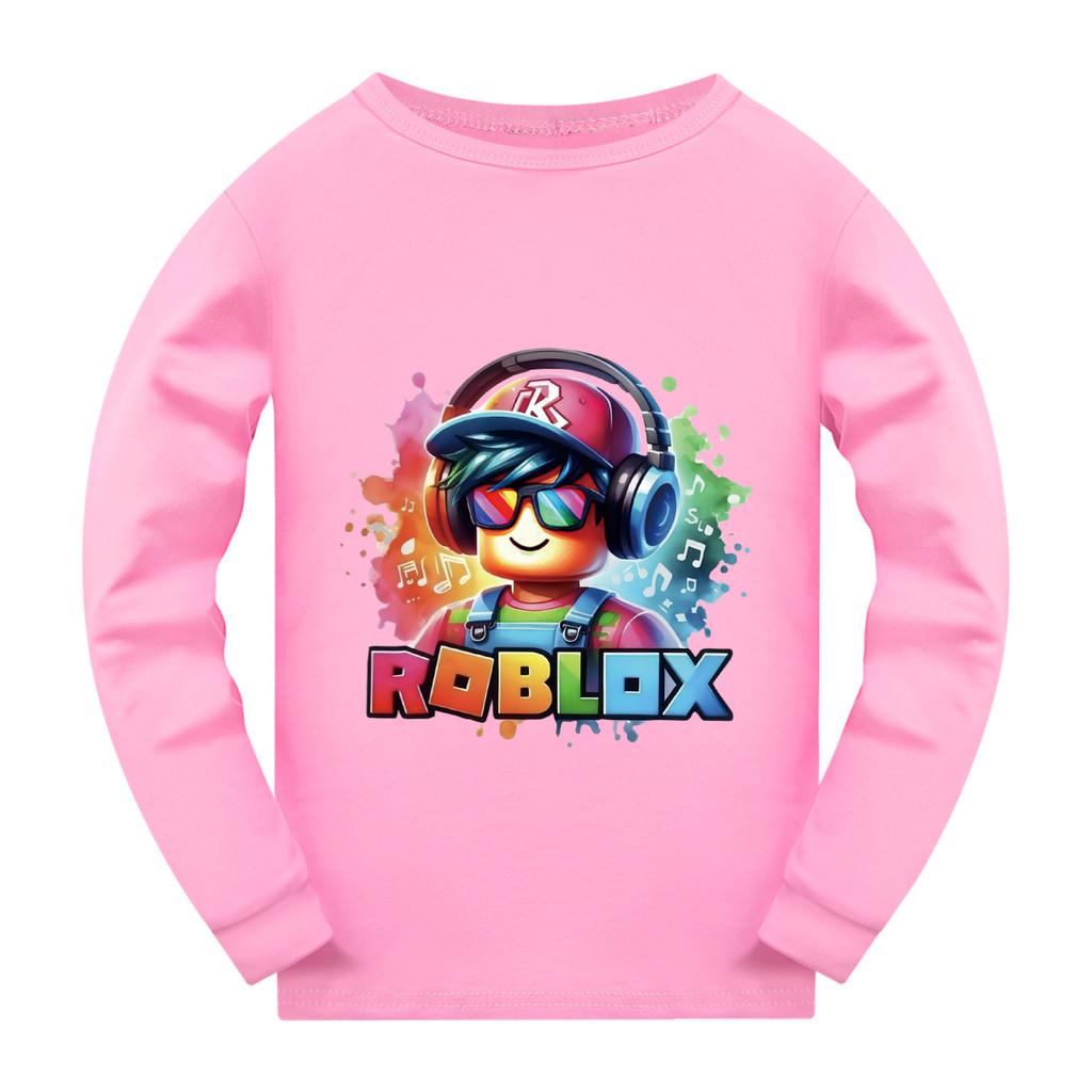 5528 Kids Boys Girls Roblox Print Long Sleeves T-Shirt