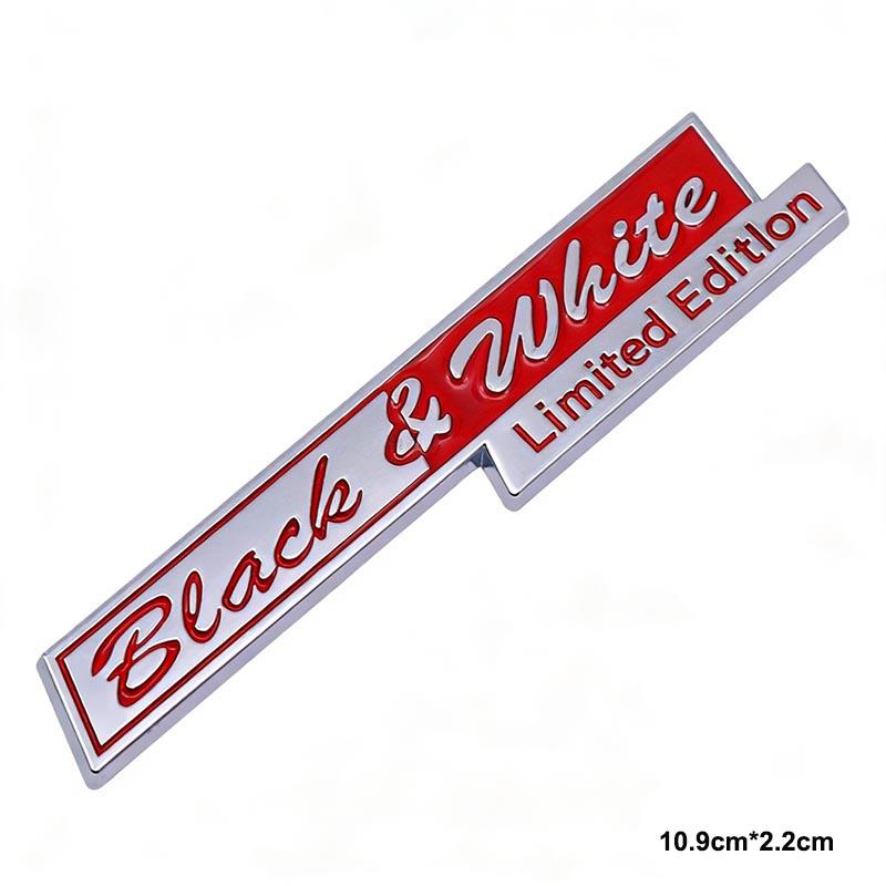 

3D Metal Black White Car Body Decoration Sticker For Car Black Warrior Performance Car Modification Accessories