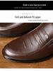 2024 Autumn Men's Soft Sole Casual Leather Shoes - Breathable Business Footwear for Middle-Aged and Elderly