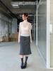 Dorothy Spring Korean Slimming Fishtail Midi Skirt - Versatile Solid Color with Tempered Slit for Women