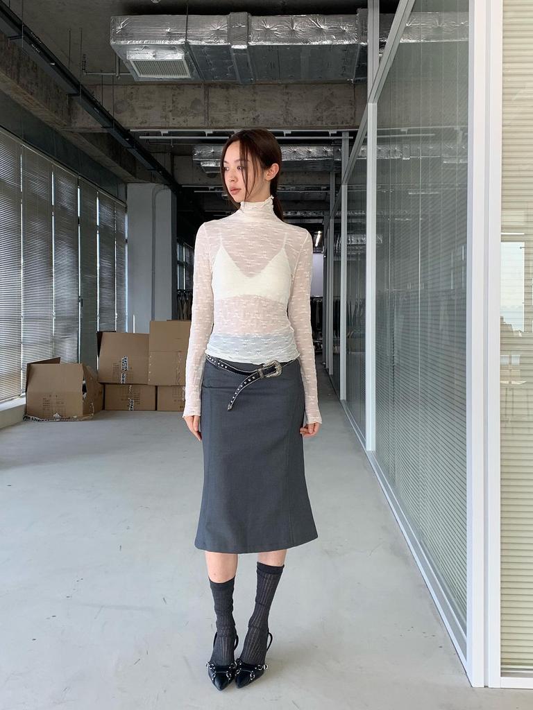 Dorothy Spring Korean Slimming Fishtail Midi Skirt - Versatile Solid Color with Tempered Slit for Women