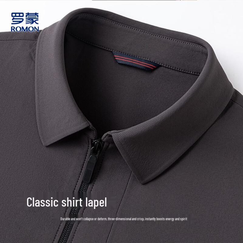 ROMON Business Casual Wool-Silk Blend Lapel Jacket