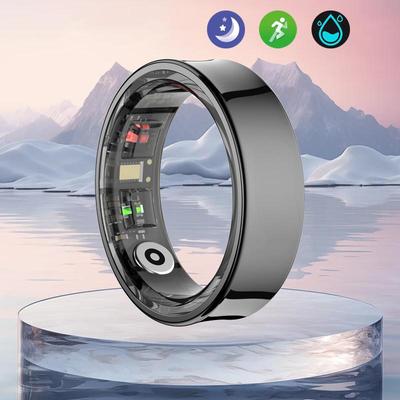 SACOSDING 2025 Smart Ring Men Women with Charging Case, Body Temperature Health and Sleep Monitor
