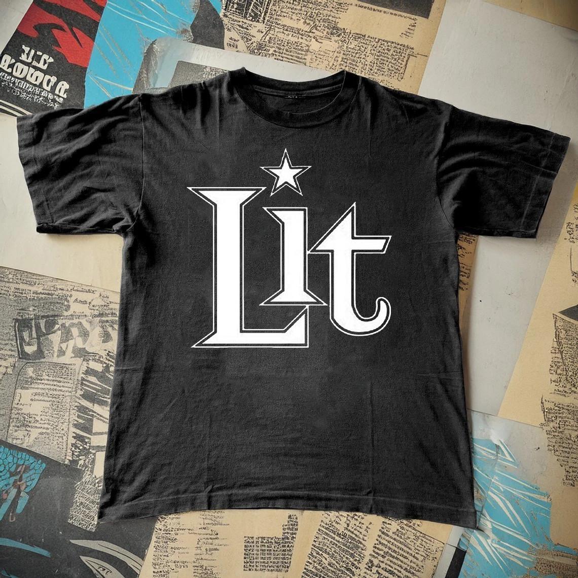 Lit Band Logo Black Cotton Shirt Full size S-5XL Unisex TH284 XXXL