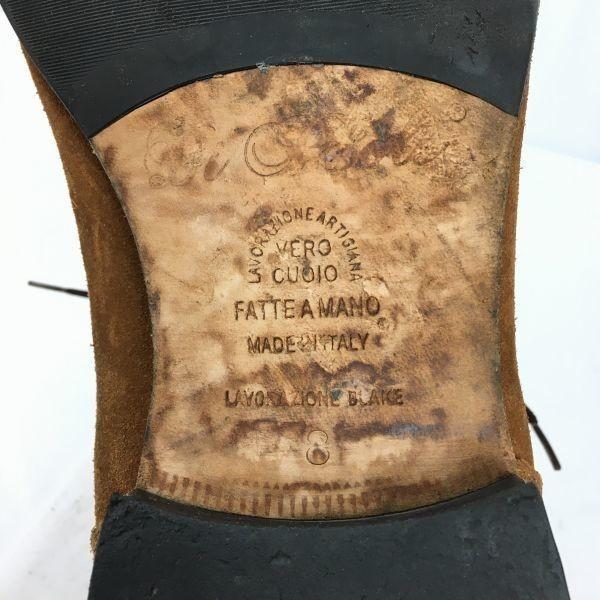 Di Paolo Italy Made Handmade Suede Chukka Boots Size 8/26.5 Brown Men’s(USED)