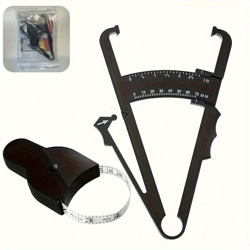 

Набор для измерения жира в организме, ручной штангенциркуль, измерительная лента, пластиковый фитнес-инструмент для мужчин и женщин, портативный, без необходимости в батарее 1set чёрный