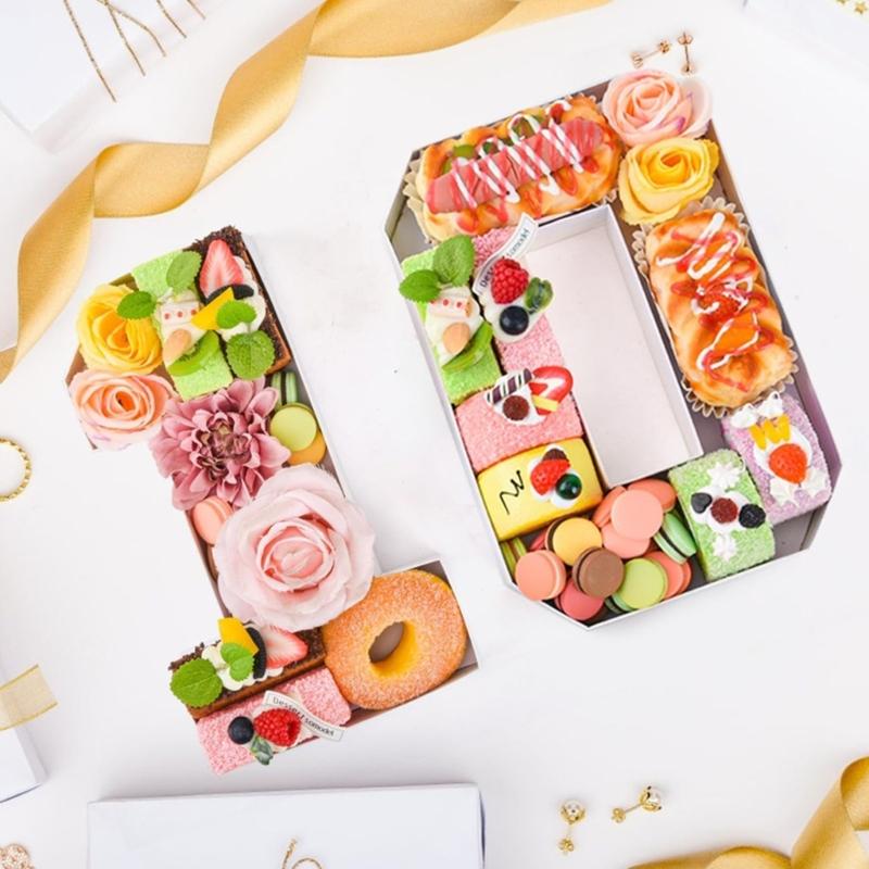 Lightweighted Snack Organize Box With Letter Shape Multipurpose Food Container Party Favor Box