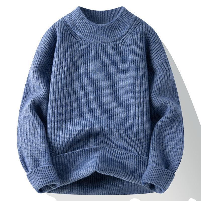 Einfarbiger Herbst- und Winter-Herren-Verdickter Lockerer Pullover Mode-Pullover Strickpullover Ausländischer Stil Vielseitiger Trend Top