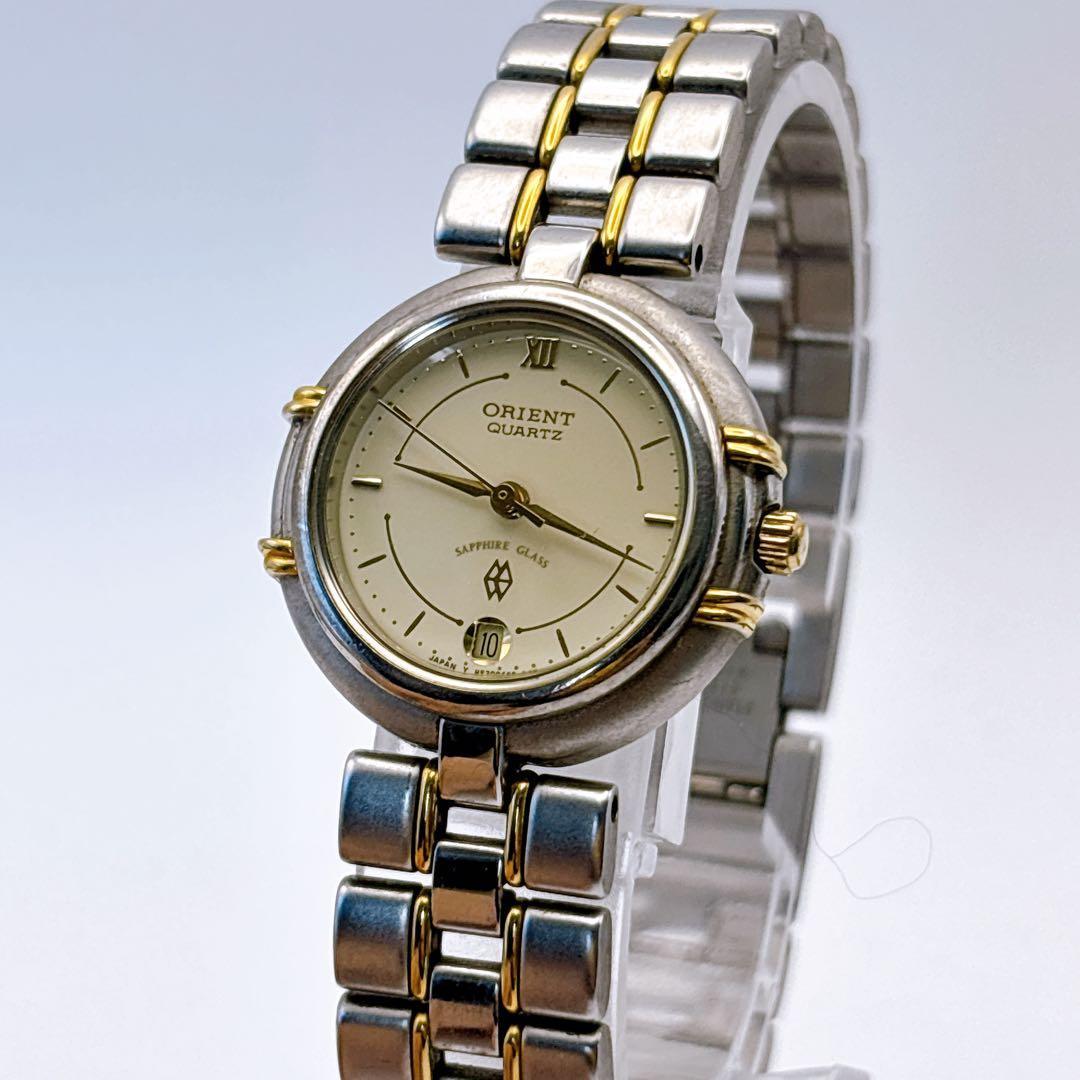 Used Wristwatch ORIENT Ladies Combi Date New battery working item