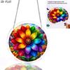2D Flat - 1pc, 2D Flat Colorful Floral Theme Design, 2D Flat Acrylic Sun Catcher Window Hanging Decoration, Suitable As Birthday Gifts for Women, Men,