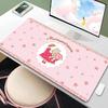 Mouse Pad Kawaii Pink Bunny Extended Desk Mat Laptop Flower Pattern M-marron Cream Mousepad PC Gaming Accessories Keyboard Pad