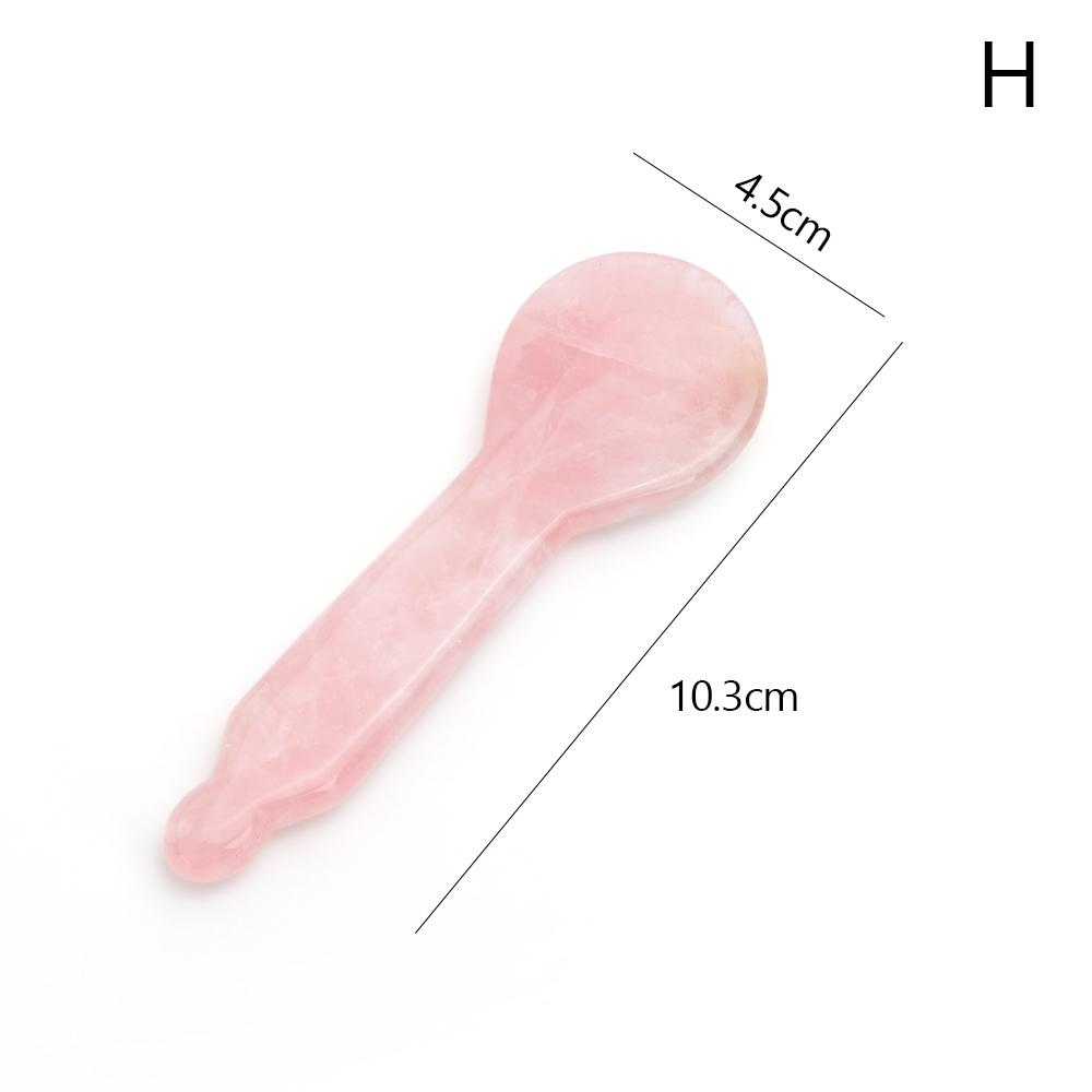 Natural Rose Quartz Jade Gua Sha Board Acupuncture Massage Facial Gouache Pink Quartz Massage Face LiftingStone Guasha Scraping